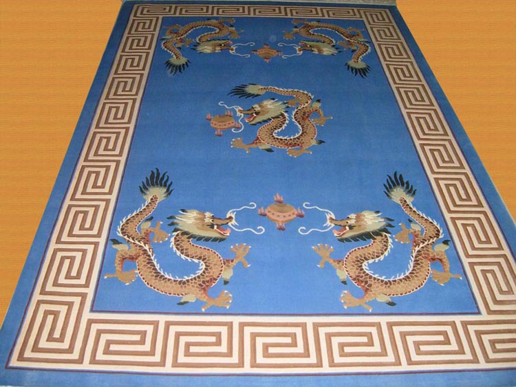 five dragons design Chinese  rug