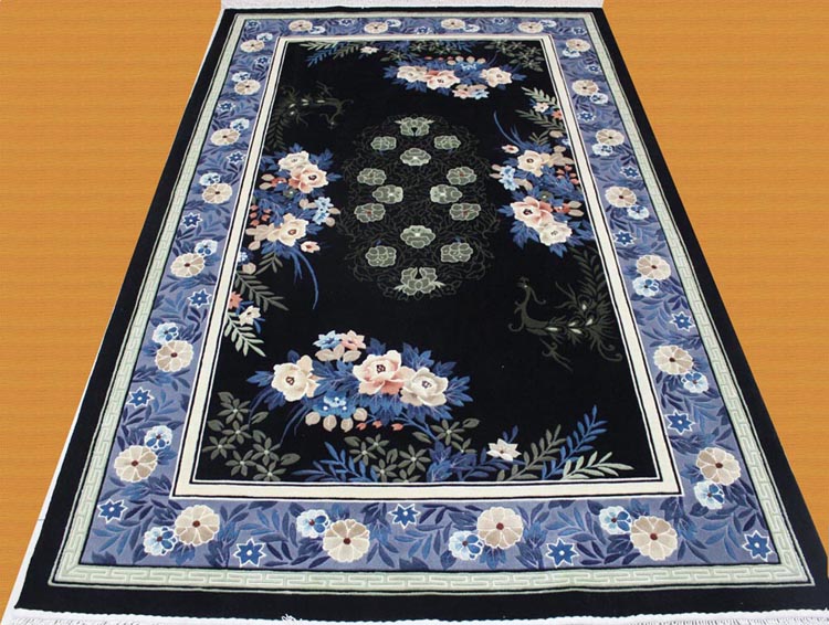 chinese peony design rug
