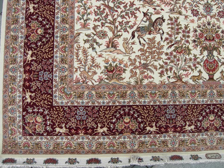 hunting design persian rug