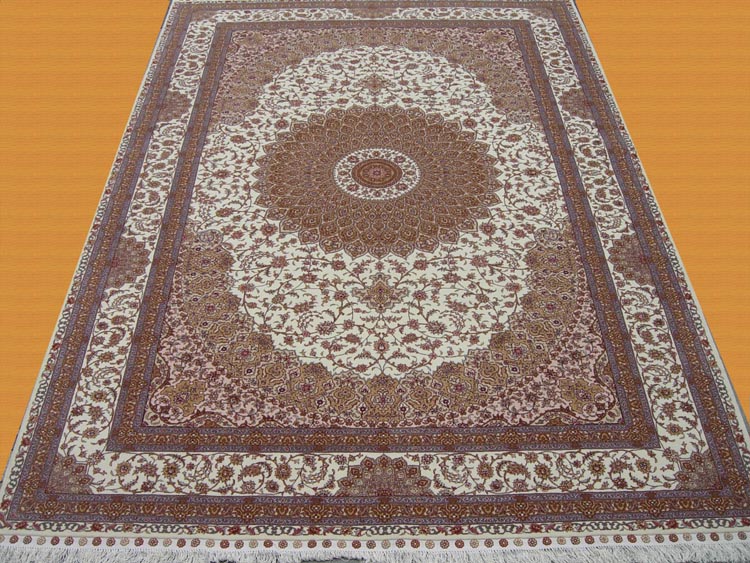 Nain design silk and wool carpet