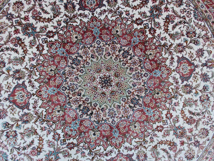 field of star shape silk carpet