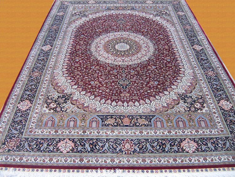  knots persian silk rug