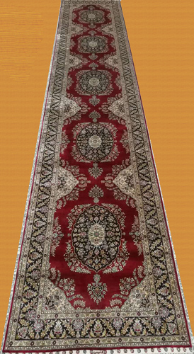 red and white silk runner